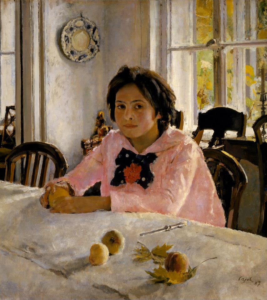 Painting Girl With Peaches by Valentin Berov